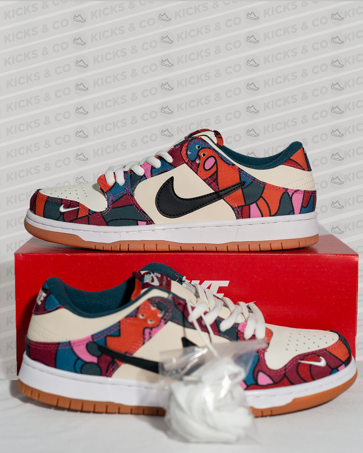 Nike First Copy Shoes- SB Dunk Low Pro Parra Abstract Art