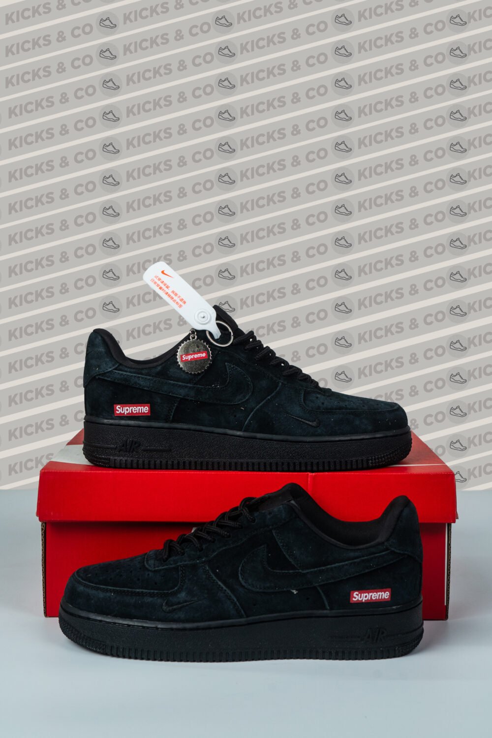 Nike Air Force 1′ 07 Low x Supreme (Black) - Kicks&Co